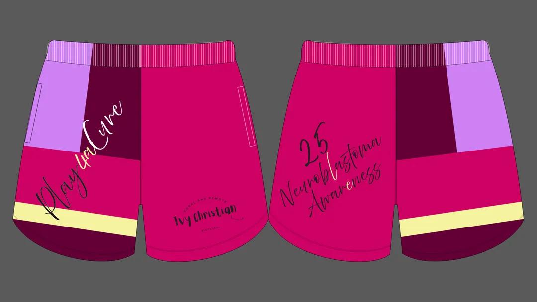 PLAY4ACURE - PINKS FOOTY SHORTS